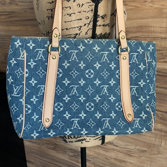 blue fabric tote - Picture 2 of 10